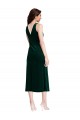 Online Cowl Neck Velvet Midi Bridesmaid Dress