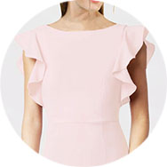 Online Ruffle Sleeves Bridesmaid Dresses